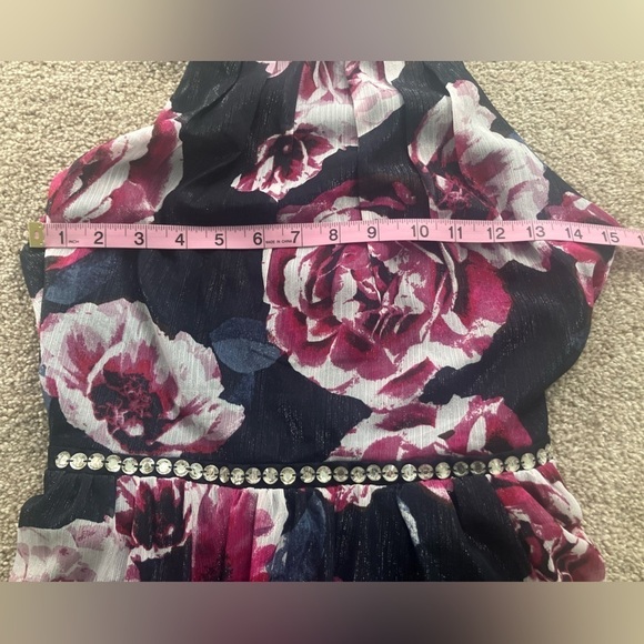 EnFocus Studio Sleeveless Floral Jewel Waisted Maxi Dress Size 6 - Picture 8 of 8